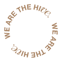 wearethehive design type hive collective Sticker