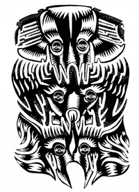 black and white art GIF by Miron