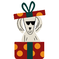 Dog Christmas Sticker by wearmedicine
