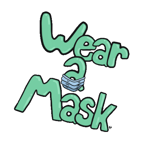 botanicink mask coronavirus corona covid-19 Sticker