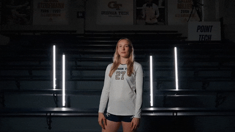 Georgia Tech Volleyball GIF by Georgia Tech Yellow Jackets