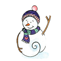 winter snowman Sticker by Natasha B.