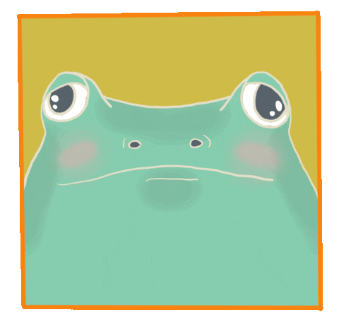 hannahpancake giphyupload blink frog GIF