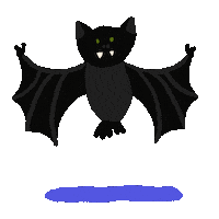 Vampire Bat Halloween Sticker