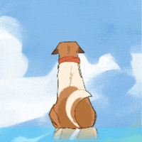 hellohorrible dog tail wagging aspin runo GIF