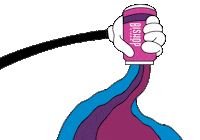 BishopCider cartoon beer liquid pour Sticker