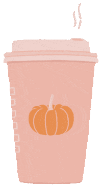 lealafleur fall autumn pumpkin cup Sticker