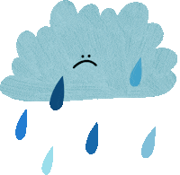 Sad Rain Sticker by Manjit Thapp