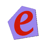 E Letter Sticker