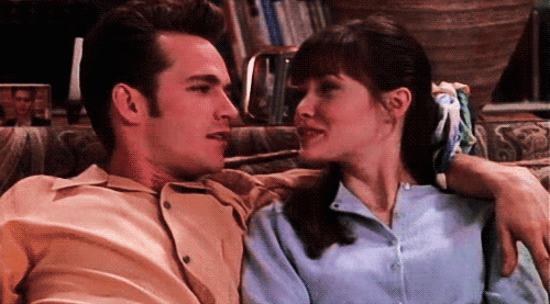 beverly hills 90210 brenda and dylan GIF