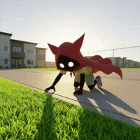 Kneeling Red Hood GIF by G*BOY