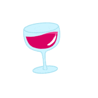 Red Wine Sticker by Hooray Studios