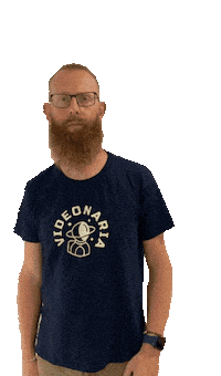 Pointing Beard Sticker by videonaria