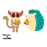 nikoand_official bushbaby ニコアンド nikoand pizzatoru Sticker