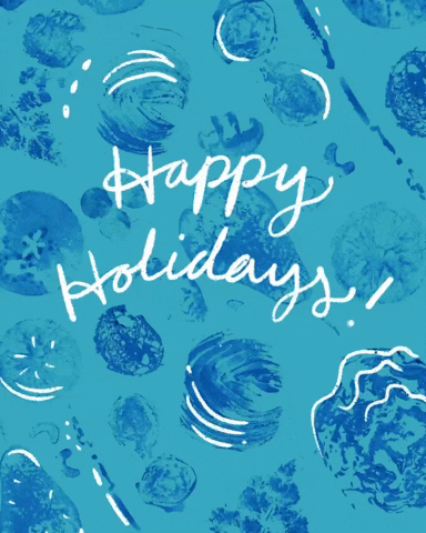 askpivot blue holiday painting happy holidays GIF