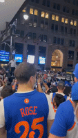 Knicks Fans Celebrate After First Playoff Win Since 2013