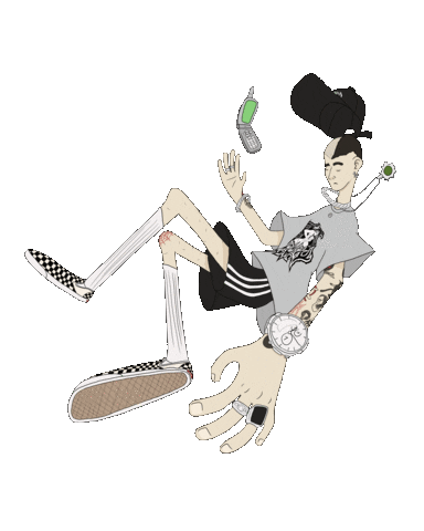 Kid Falling Sticker by KIDVEAN