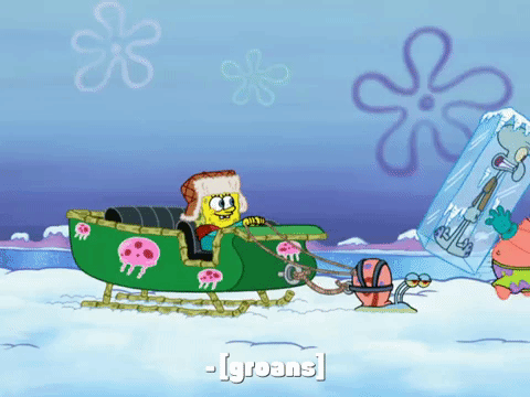 season 8 frozen face-off GIF by SpongeBob SquarePants
