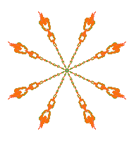 Flames Chains Sticker