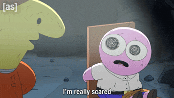 Im Scared Wide Eyed GIF by Adult Swim