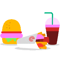 Coffee Burger Sticker by efood