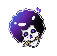 sandrasuesser art halloween artist skull Sticker