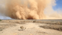 Dust Blows Over Interstate Near Arizona-New Mexico Border