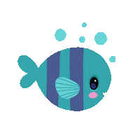 Fish Sticker by Elen Lescoat