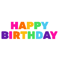 Happy Birthday Rainbow Sticker