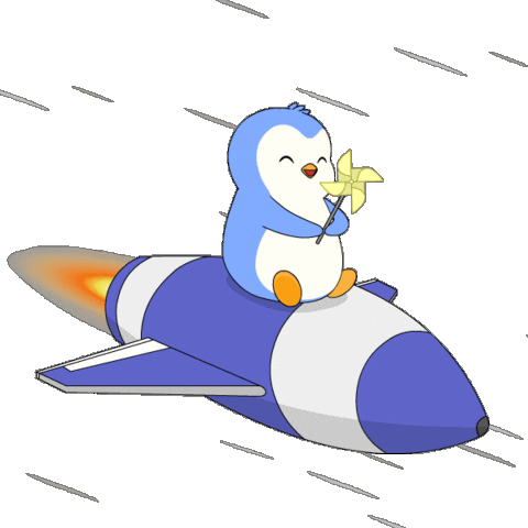 Lets Go Space Sticker by Pudgy Penguins