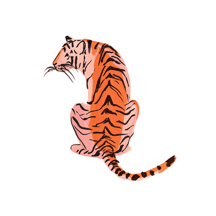 Tiger Pjs Sticker by LOLA + BLAKE