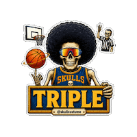 Basketball Skull Sticker
