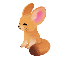 Fennec Fox Sticker by pikaole
