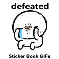 Give Up Crying Sticker by Sticker Book iOS GIFs