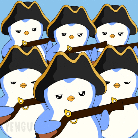 Huddle Up War GIF by Pudgy Penguins