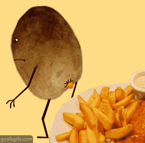 poop potato GIF