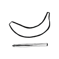 pretavoyager banana override override book banana map Sticker