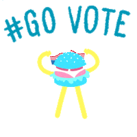 Voting American Flag Sticker by #GoVote