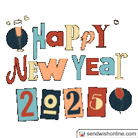 Happy New Year Sticker by sendwishonline.com