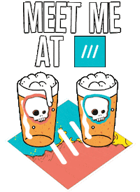 Meet Me Beer Sticker by what3words