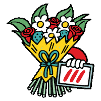 Flowers Card Sticker by what3words