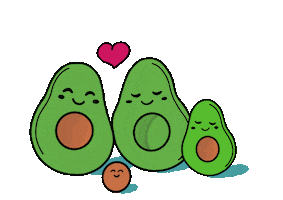 StudioSigrid love avocado birth familie Sticker