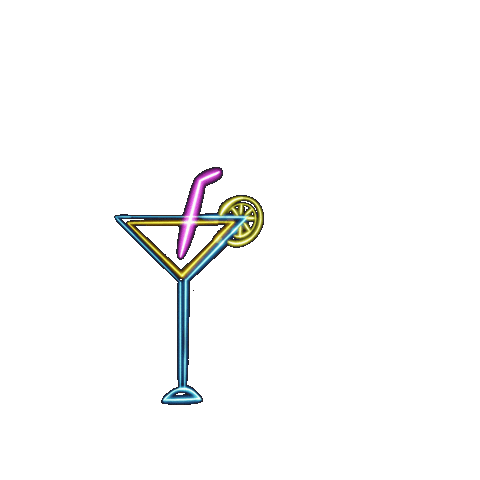 hautestockco summer drink neon cocktail Sticker