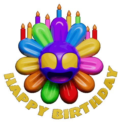 Happy Birthday 3D Sticker by Evan Hilton