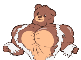 Weight Lifter Gym Sticker by BEARISH