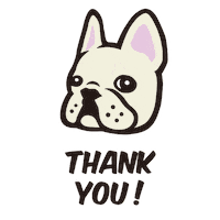 French Bulldog Thank You Sticker by BLIMP