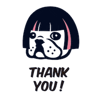 French Bulldog Thank You Sticker by BLIMP