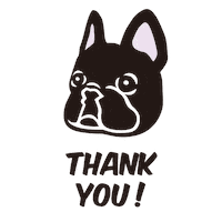 French Bulldog Thank You Sticker by BLIMP