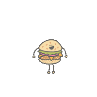 Stompface cartoon burger cheeseburger stompface Sticker