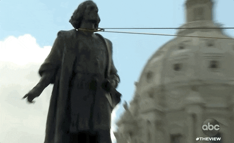 Topple Statue GIF by GIPHY News